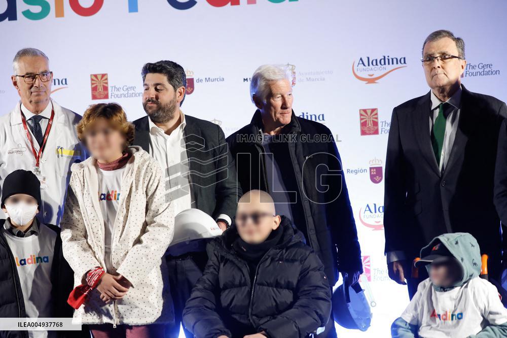 Richard Gere At A Groundbreaking Ceremony for Pediatric Gymnasium - Spain