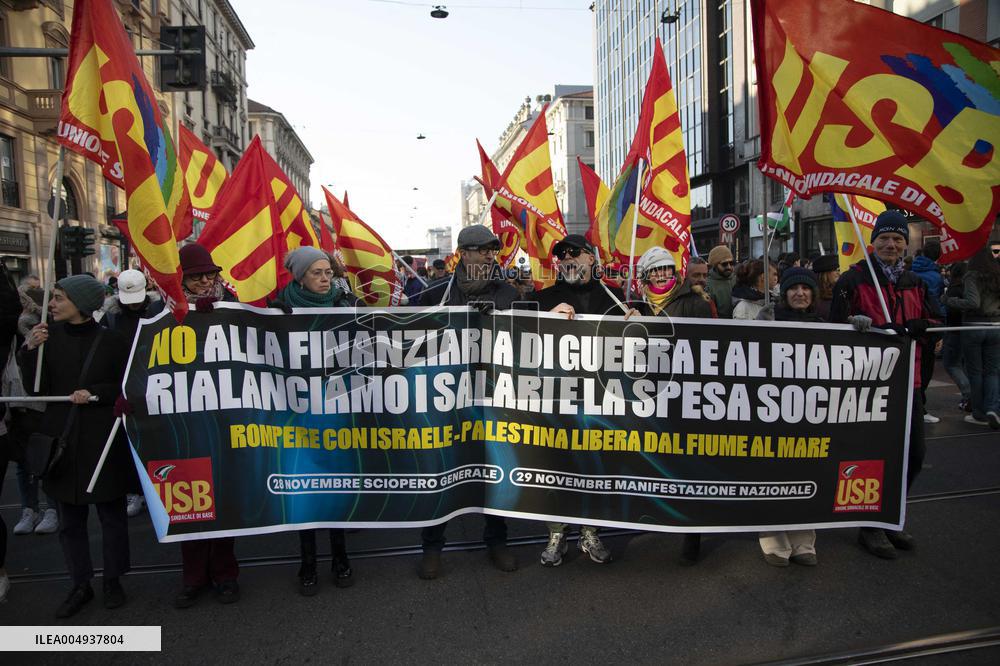 General Strike in Italy - Milan