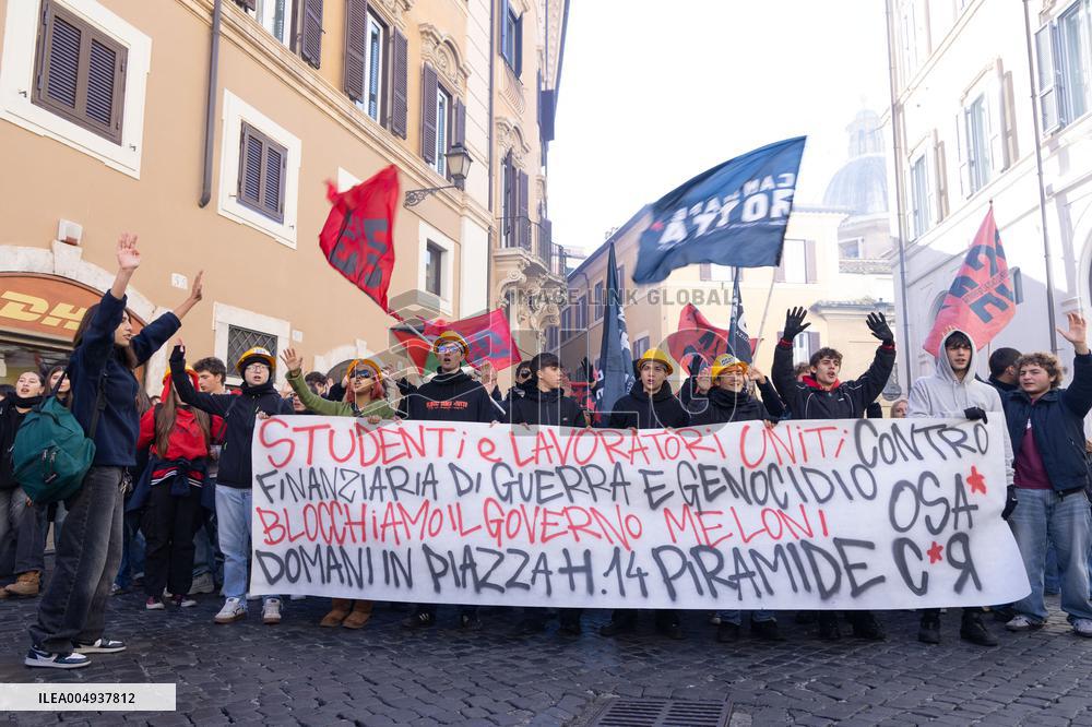 General Strike in Italy - Rome