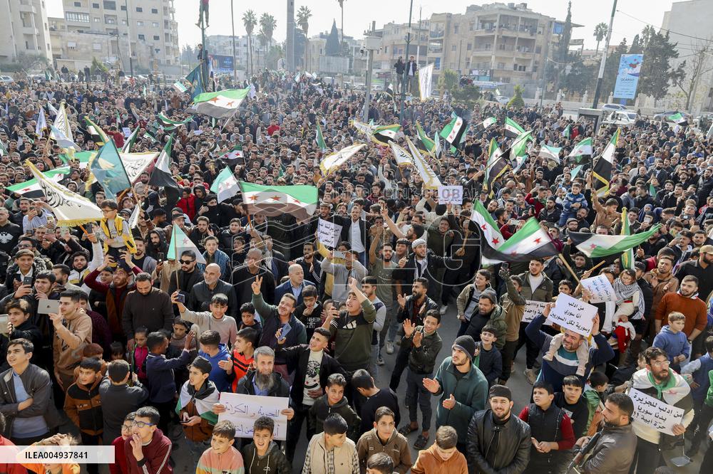 Syrians Demonstrate For National Unity - Idlib