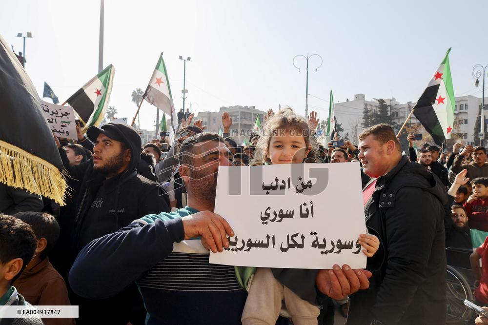 Syrians Demonstrate For National Unity - Idlib