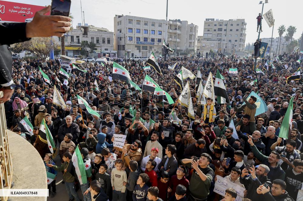 Syrians Demonstrate For National Unity - Idlib