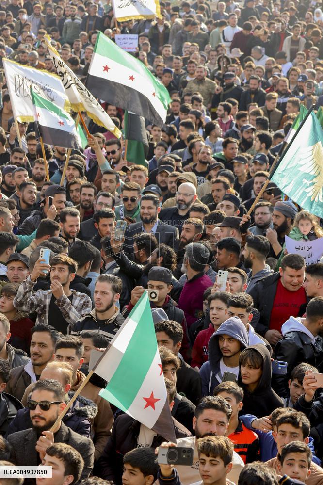 Syrians Demonstrate For National Unity - Idlib