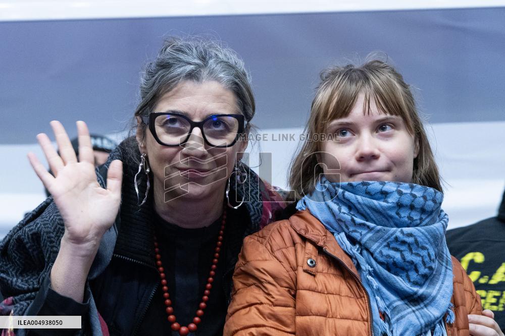 Conference with Greta Thunberg and Francesca Albanese - Rome