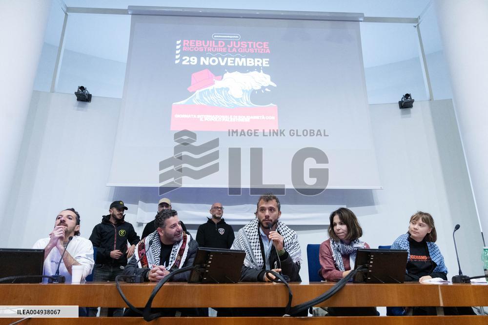 Conference with Greta Thunberg and Francesca Albanese - Rome