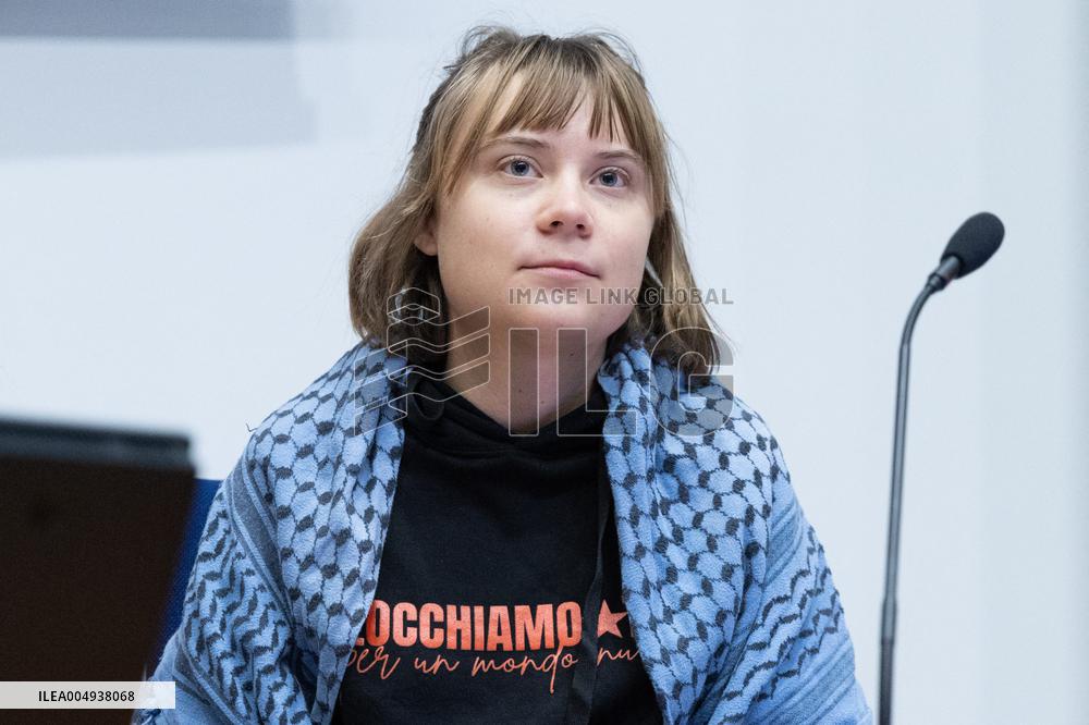 Conference with Greta Thunberg and Francesca Albanese - Rome