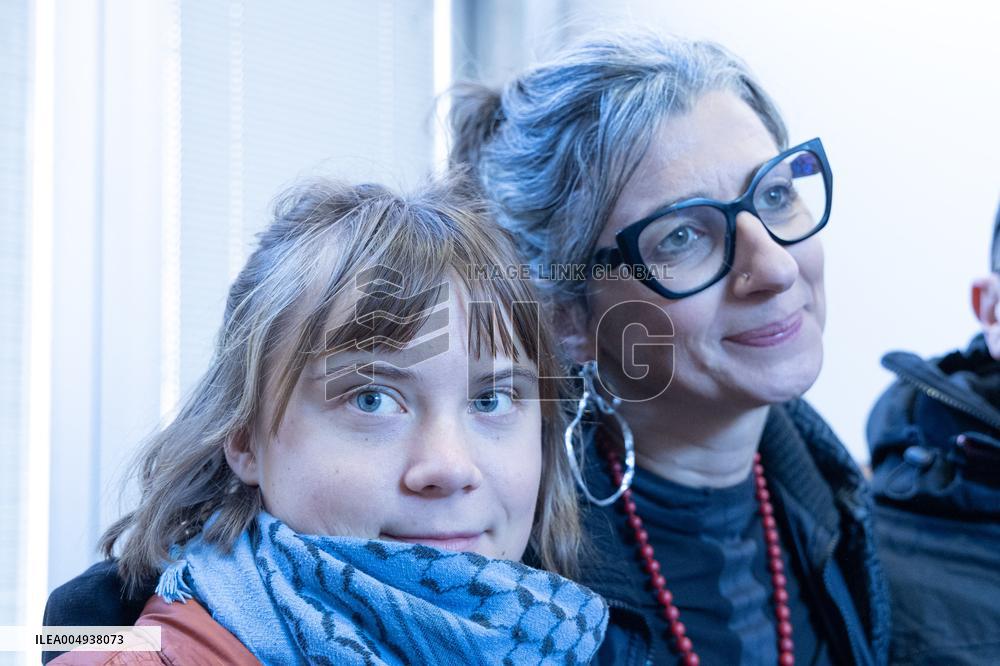 Conference with Greta Thunberg and Francesca Albanese - Rome