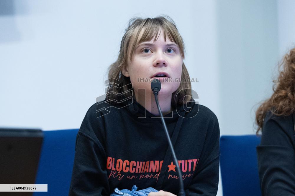 Conference with Greta Thunberg and Francesca Albanese - Rome