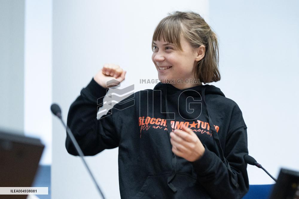 Conference with Greta Thunberg and Francesca Albanese - Rome