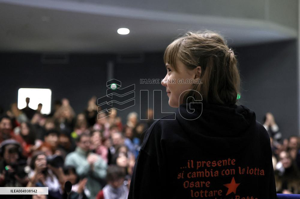 Conference with Greta Thunberg and Francesca Albanese - Rome