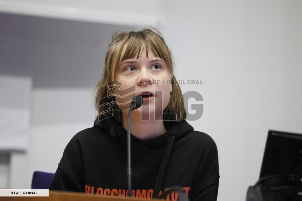Conference with Greta Thunberg and Francesca Albanese - Rome