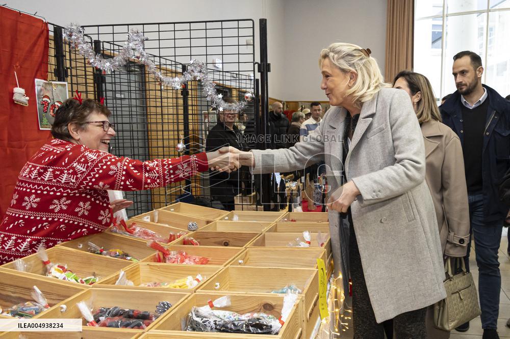 Marine Le Pen at the Drocourt Christmas Market for RN 2026 Municipal Campaign - Hauts-de-France