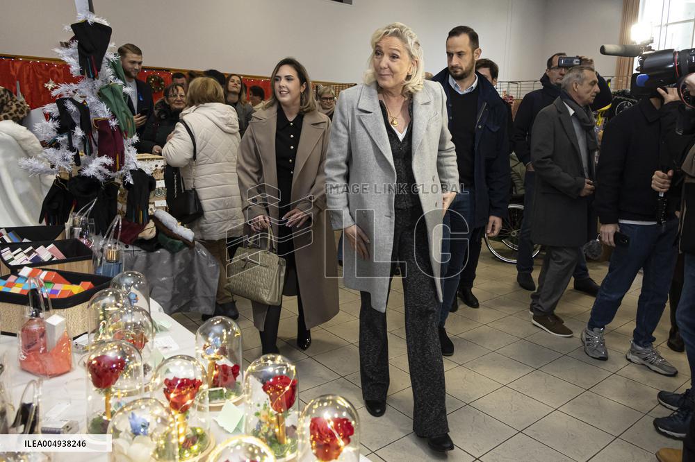 Marine Le Pen at the Drocourt Christmas Market for RN 2026 Municipal Campaign - Hauts-de-France