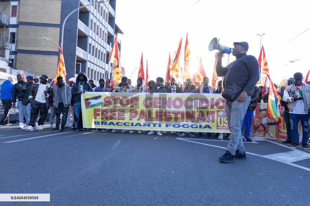 Pro-Palestine Demonstration with Greta Thunberg - Rome