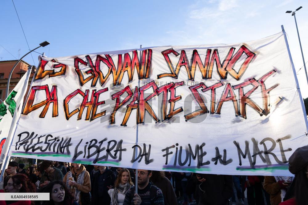 Pro-Palestine Demonstration with Greta Thunberg - Rome
