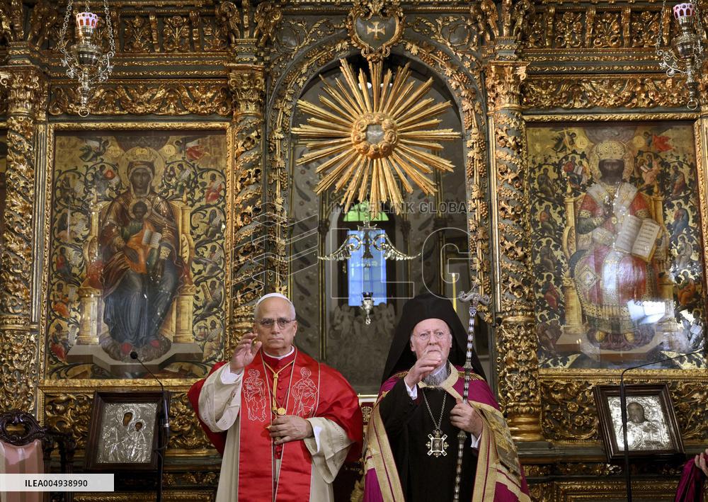 Pope Leo XIV With Patriarch of Constantinople Bartholomew I - Turkey
