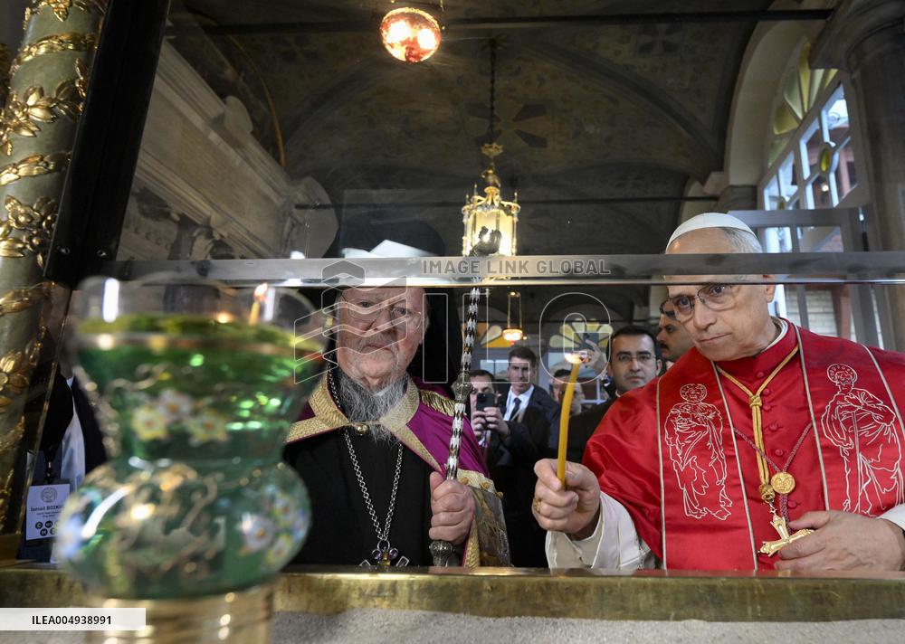Pope Leo XIV With Patriarch of Constantinople Bartholomew I - Turkey