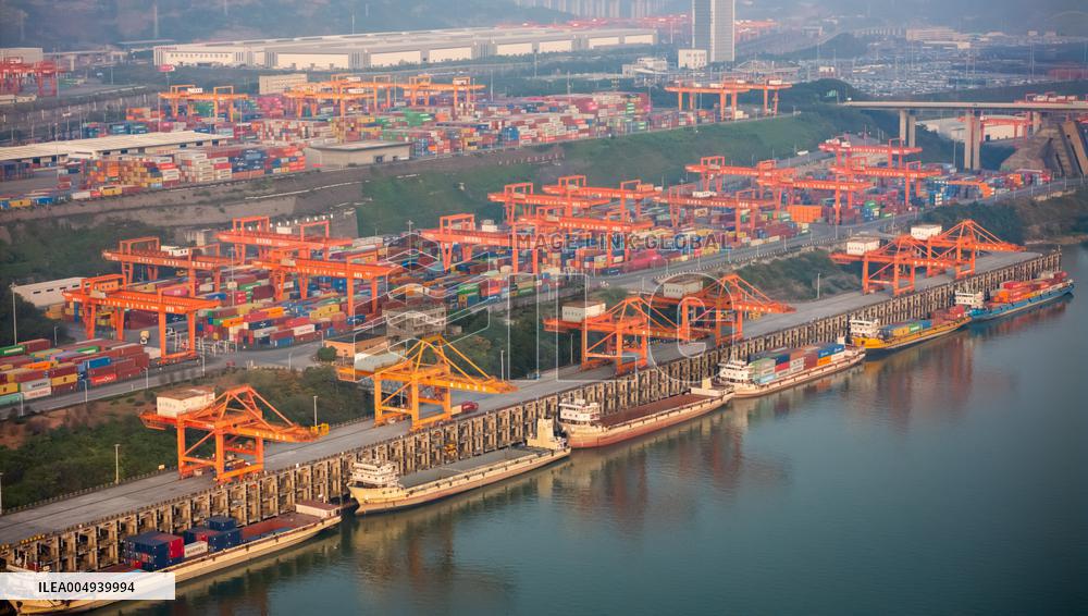 Guoyuan Port Container Terminal in Chongqing