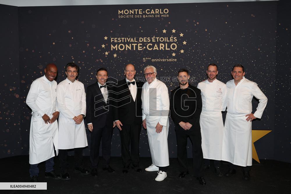 NO TABLOIDS - Prince Albert II with Chefs of SBM Group - Monaco