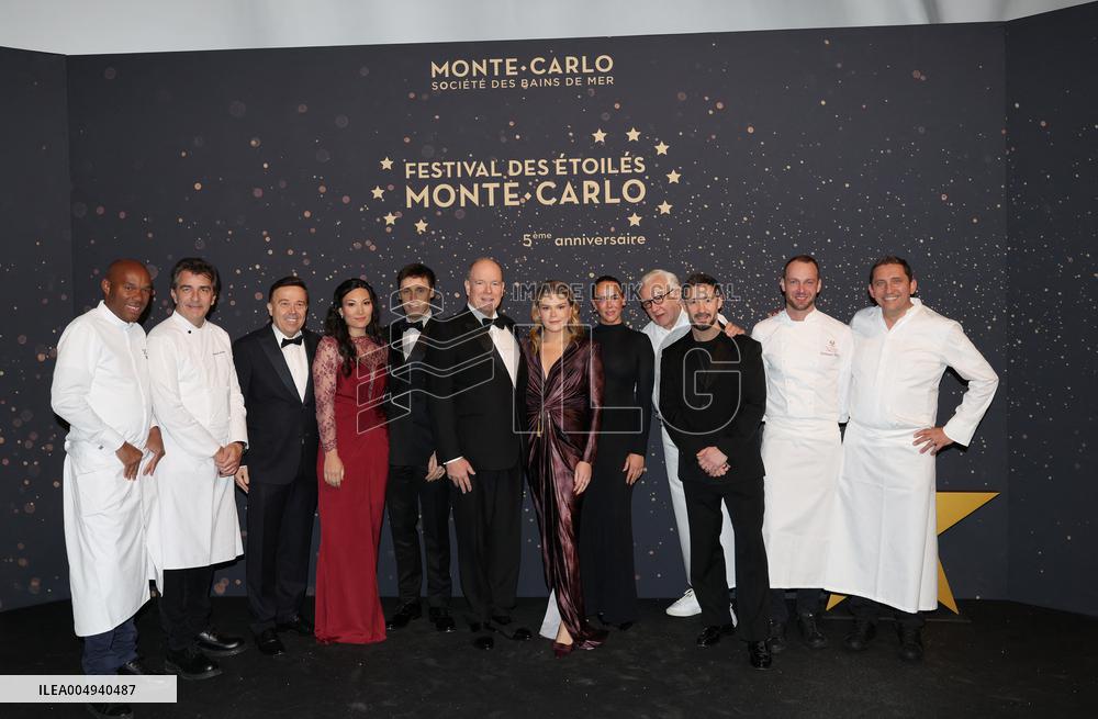 NO TABLOIDS - Prince Albert II with Chefs of SBM Group - Monaco