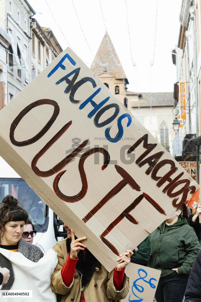 Protests against Jordan Bardella s visit in Moissac - France