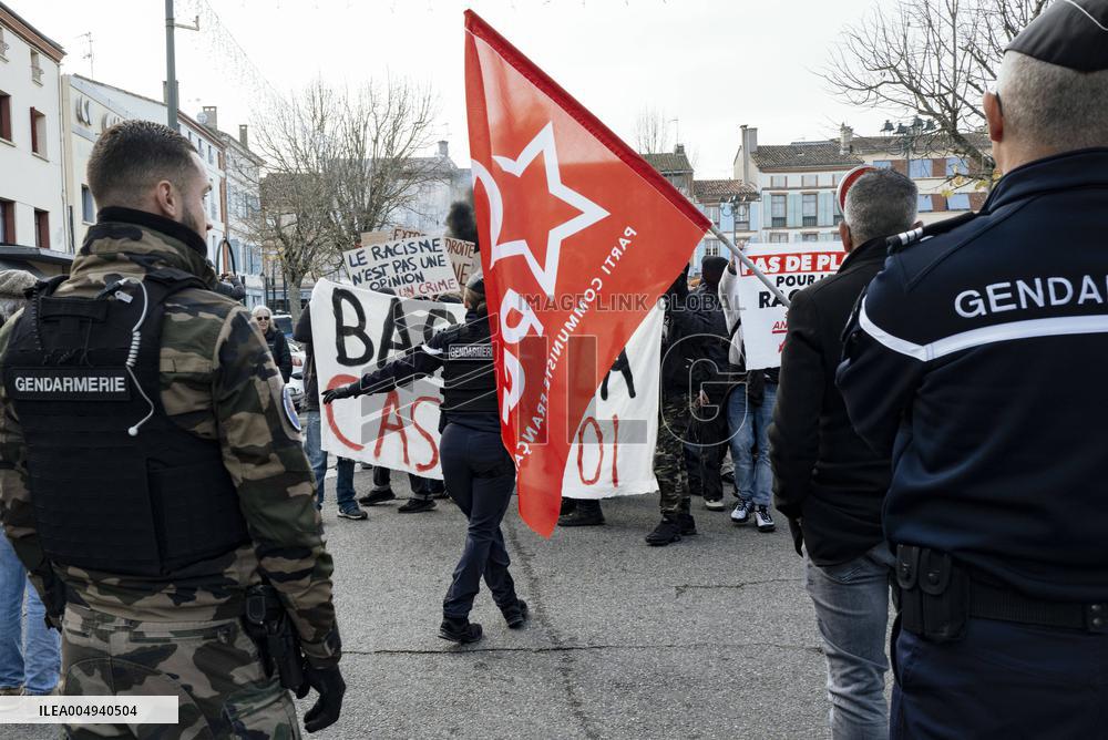 Protests against Jordan Bardella s visit in Moissac - France