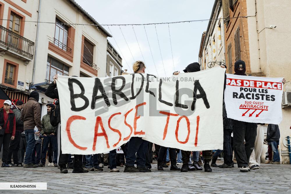 Protests against Jordan Bardella s visit in Moissac - France