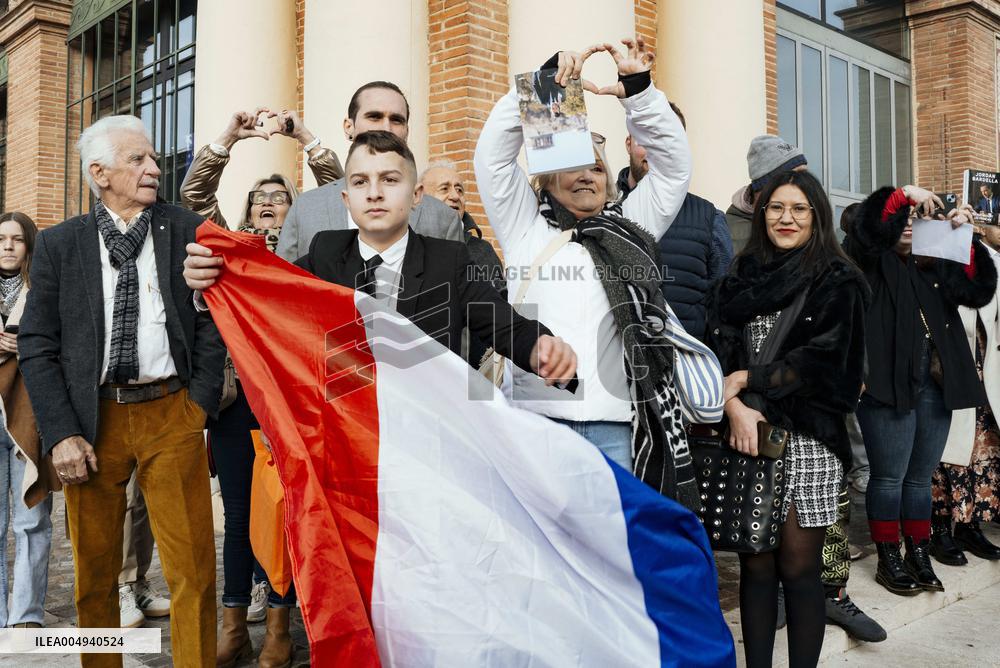 Protests against Jordan Bardella s visit in Moissac - France