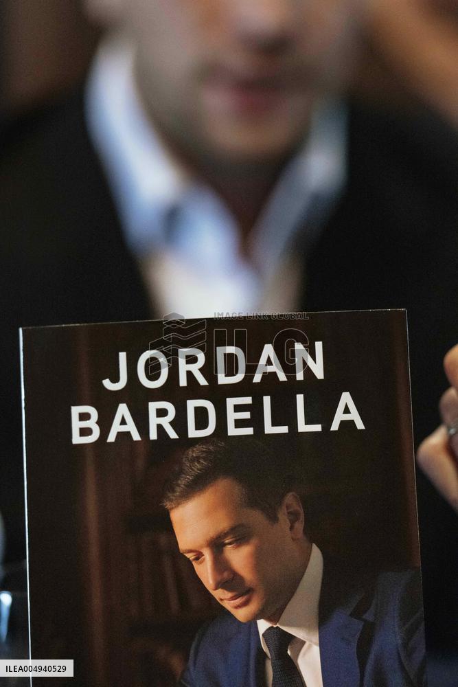 Jordan Bardella Book Signing in Moissac - France