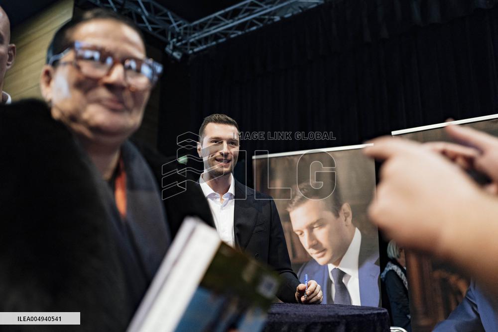 Jordan Bardella Book Signing in Moissac - France