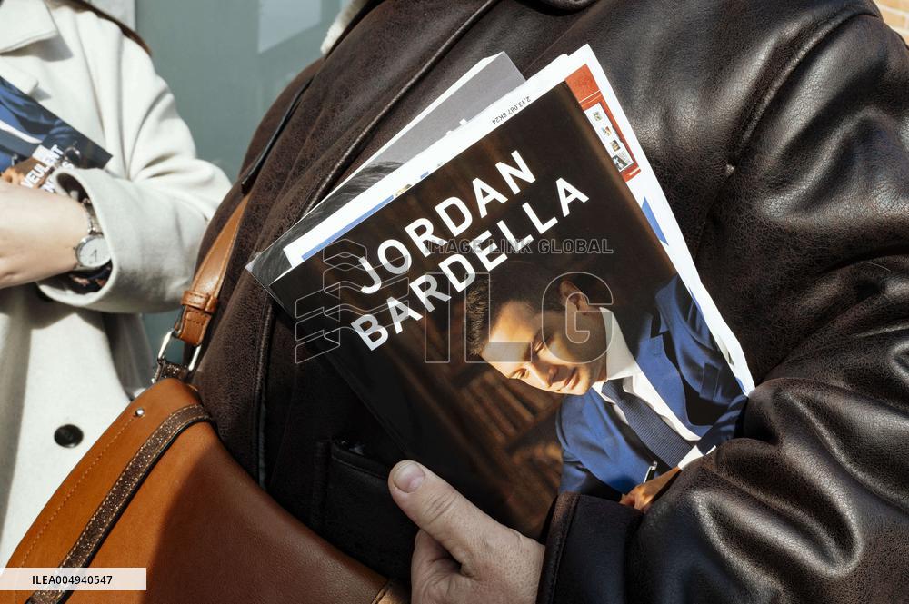 Jordan Bardella Book Signing in Moissac - France