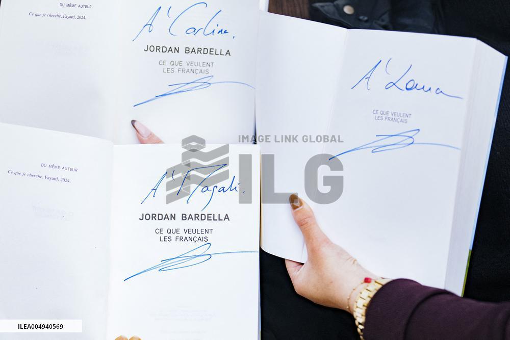 Jordan Bardella Book Signing in Moissac - France