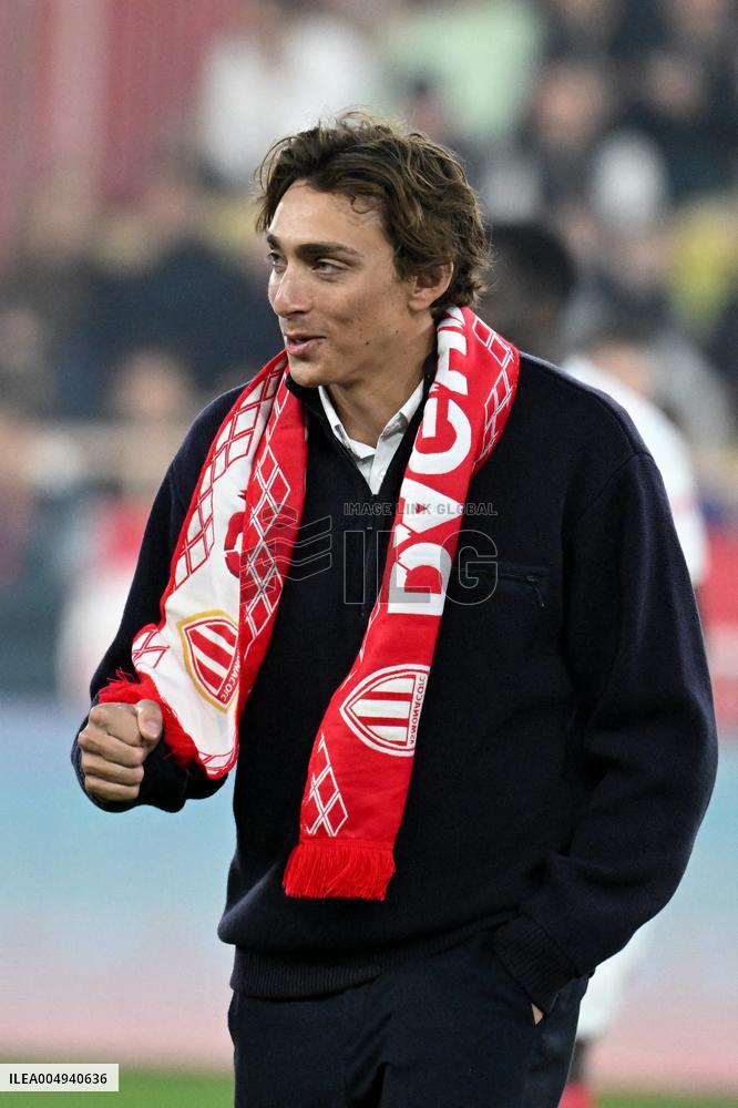 Armand Duplantis attending Monaco vs PSG