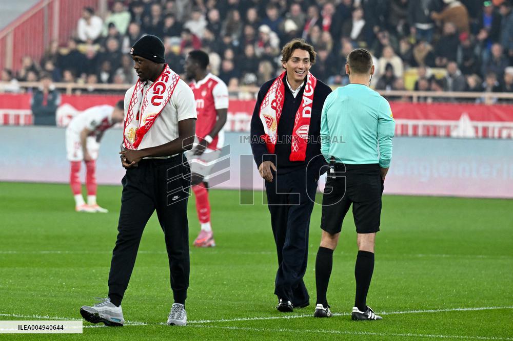 Armand Duplantis attending Monaco vs PSG