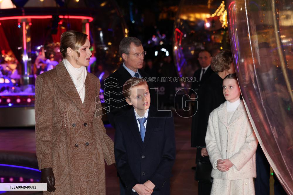 NO TABLOIDS - Royals at Christmas Lights Inauguration - Monaco
