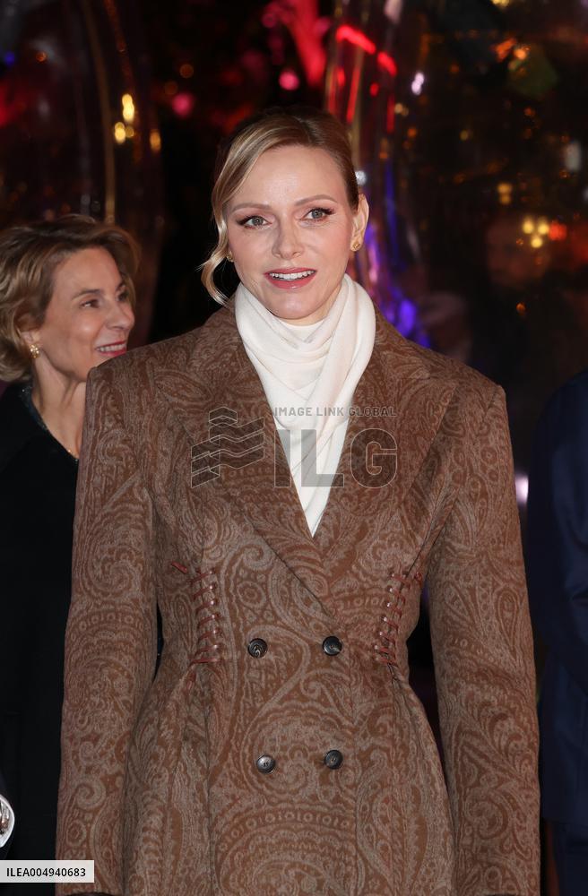NO TABLOIDS - Royals at Christmas Lights Inauguration - Monaco