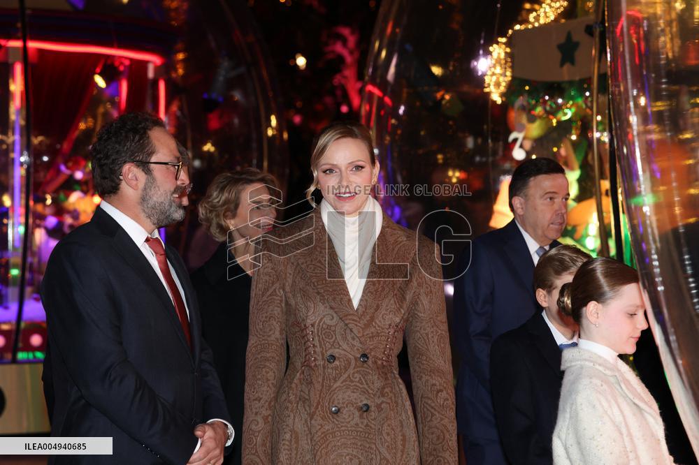 NO TABLOIDS - Royals at Christmas Lights Inauguration - Monaco
