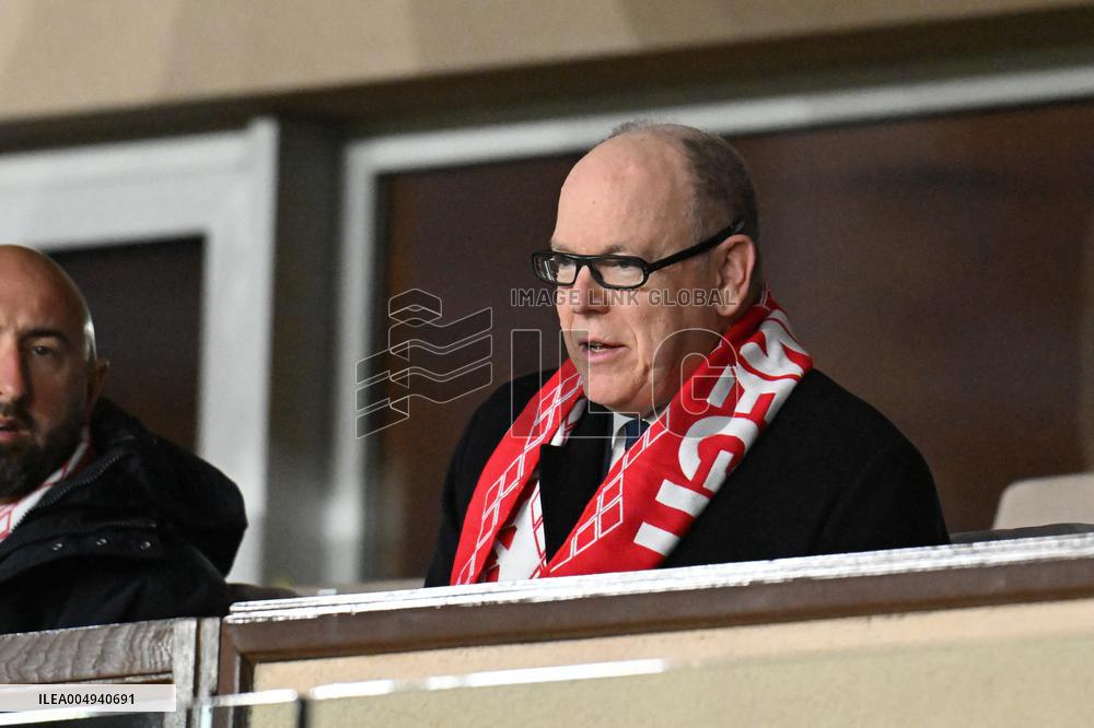 NO TABLOID - Prince Albert II attending Monaco vs PSG