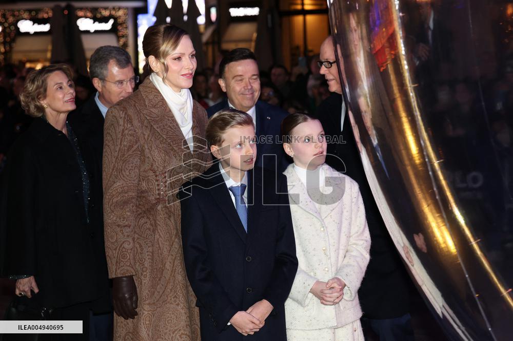NO TABLOIDS - Royals at Christmas Lights Inauguration - Monaco