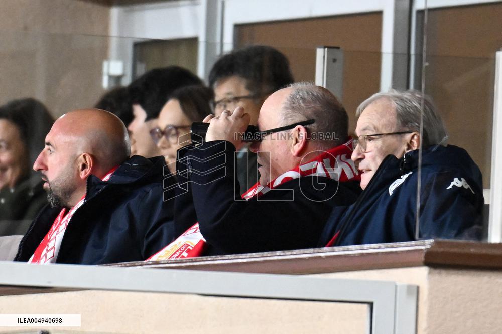 NO TABLOID - Prince Albert II attending Monaco vs PSG