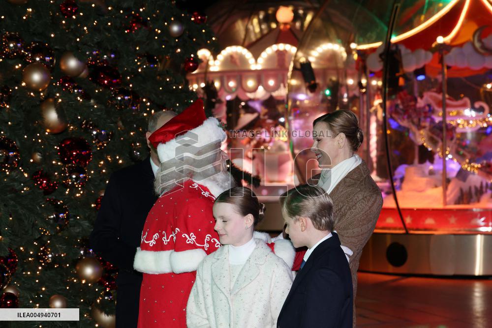 NO TABLOIDS - Royals at Christmas Lights Inauguration - Monaco