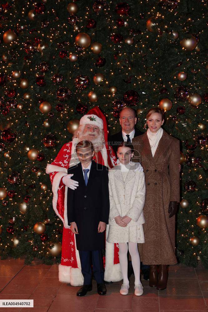 NO TABLOIDS - Royals at Christmas Lights Inauguration - Monaco