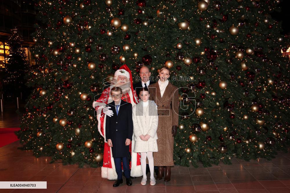 NO TABLOIDS - Royals at Christmas Lights Inauguration - Monaco