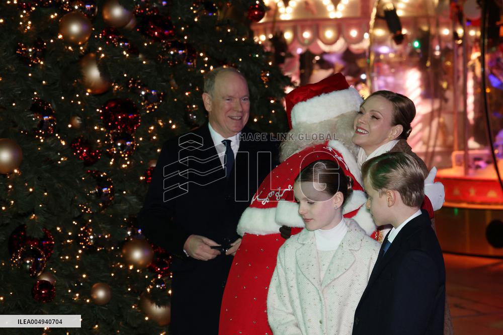 NO TABLOIDS - Royals at Christmas Lights Inauguration - Monaco
