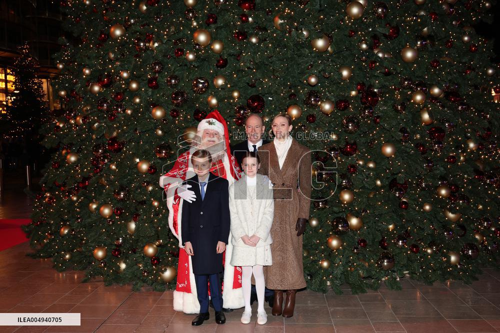 NO TABLOIDS - Royals at Christmas Lights Inauguration - Monaco