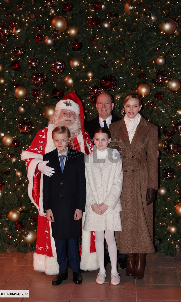 NO TABLOIDS - Royals at Christmas Lights Inauguration - Monaco
