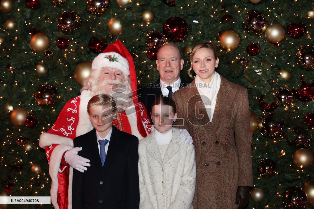 NO TABLOIDS - Royals at Christmas Lights Inauguration - Monaco
