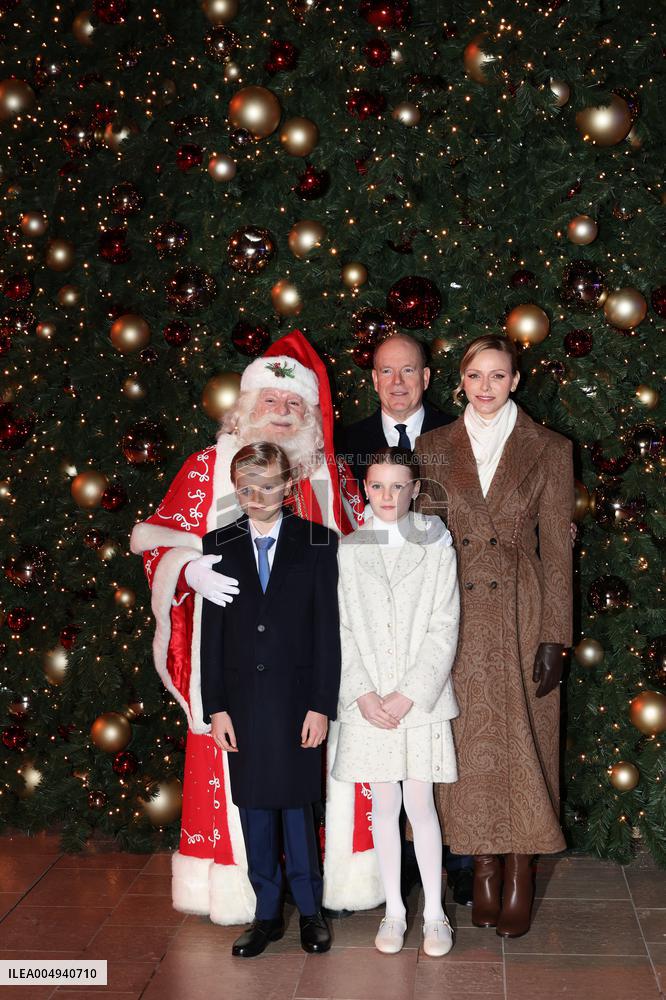 NO TABLOIDS - Royals at Christmas Lights Inauguration - Monaco