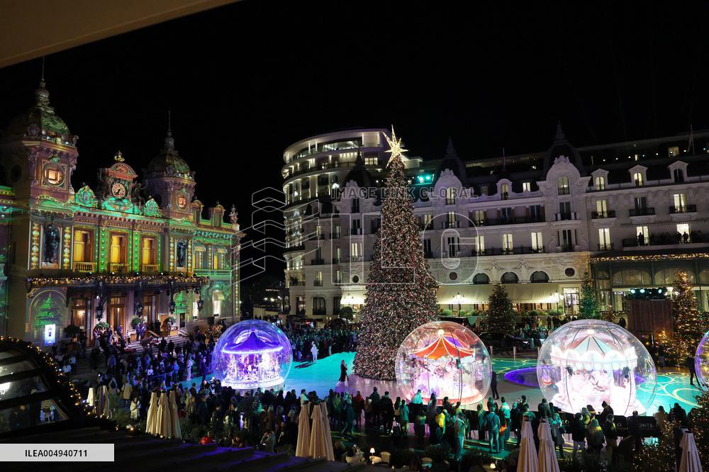 NO TABLOIDS - Royals at Christmas Lights Inauguration - Monaco