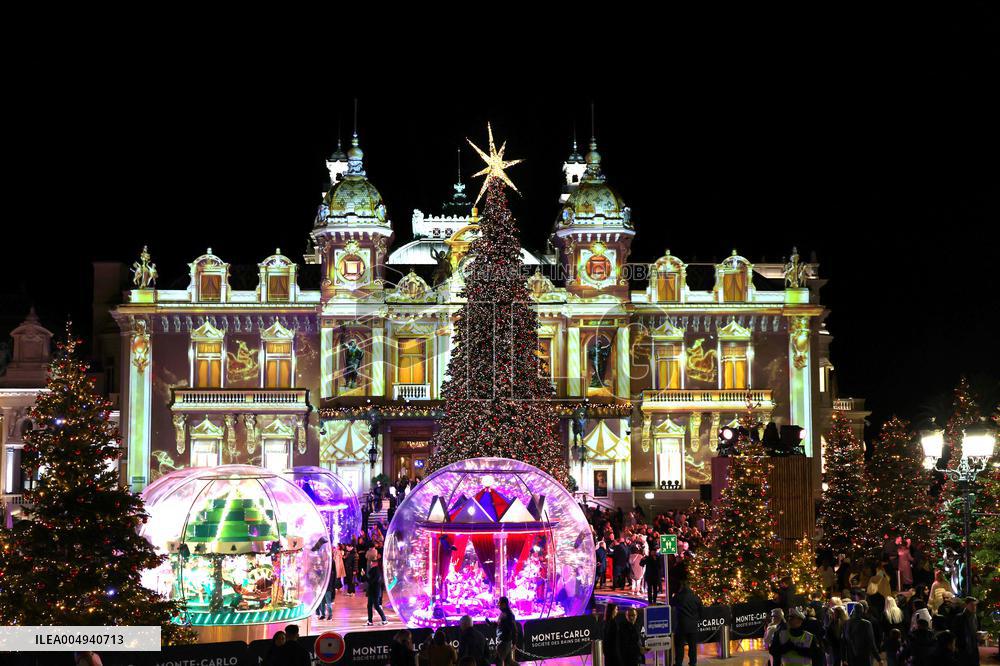 NO TABLOIDS - Royals at Christmas Lights Inauguration - Monaco